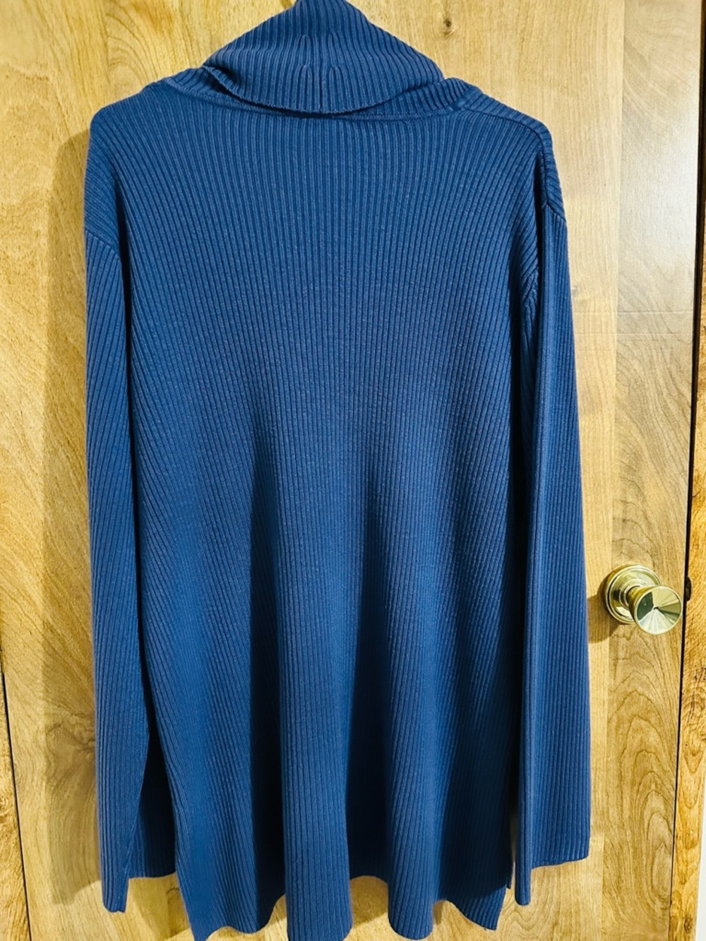 Lane Bryant Cowl Neck Ribbed Tunic Sweater - Royal Blue - Picture 2 of 3